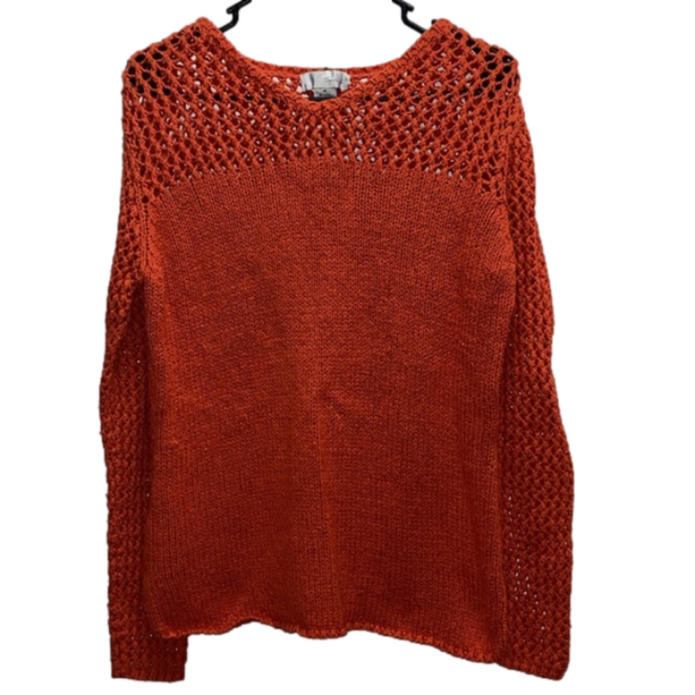 Spiegel Silk Blend burnt orange sweater size medium 58% silk Vintage